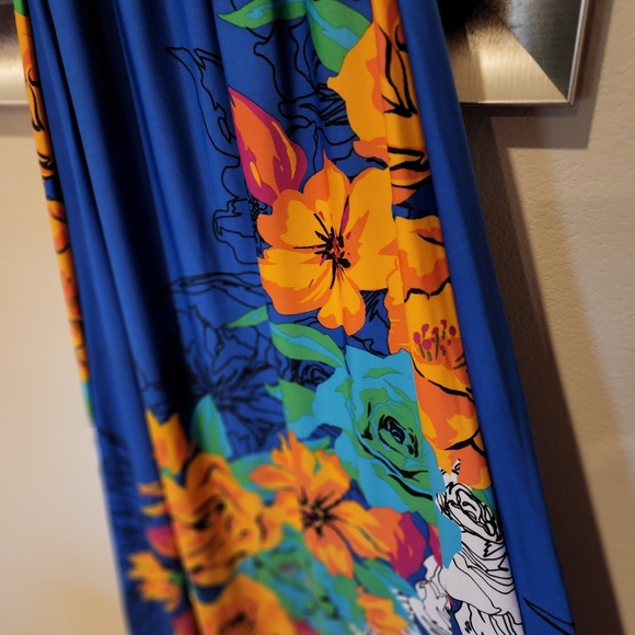 Blue-Multi Color Maxi Dress - Picture 4 of 4